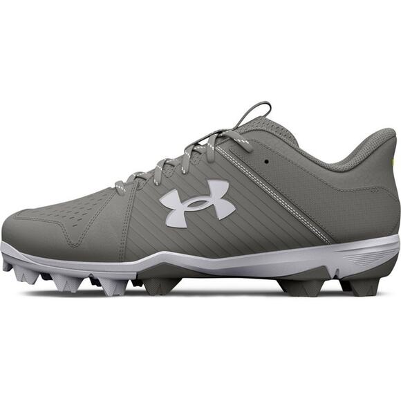 Under Armour Mens Leadoff Low RM Molded Baseball Cleats Size 7 Grey White NIB - Picture 1 of 13